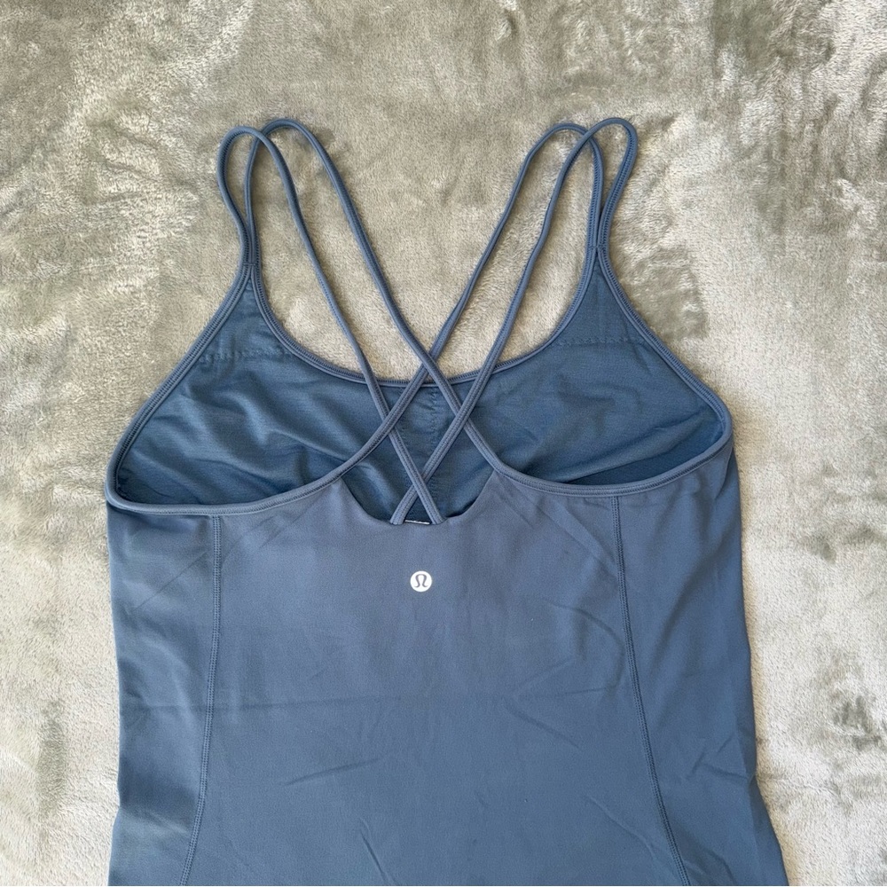 Gray blue Lululemon Strappy workout Tank
 Top